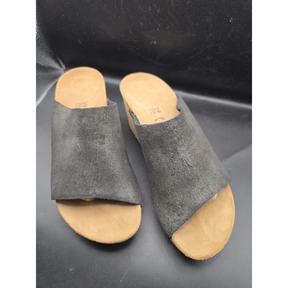 Papillio Birkenstock Namica Wedge Sandals Women 39 US  8.5-9  Metallic Black